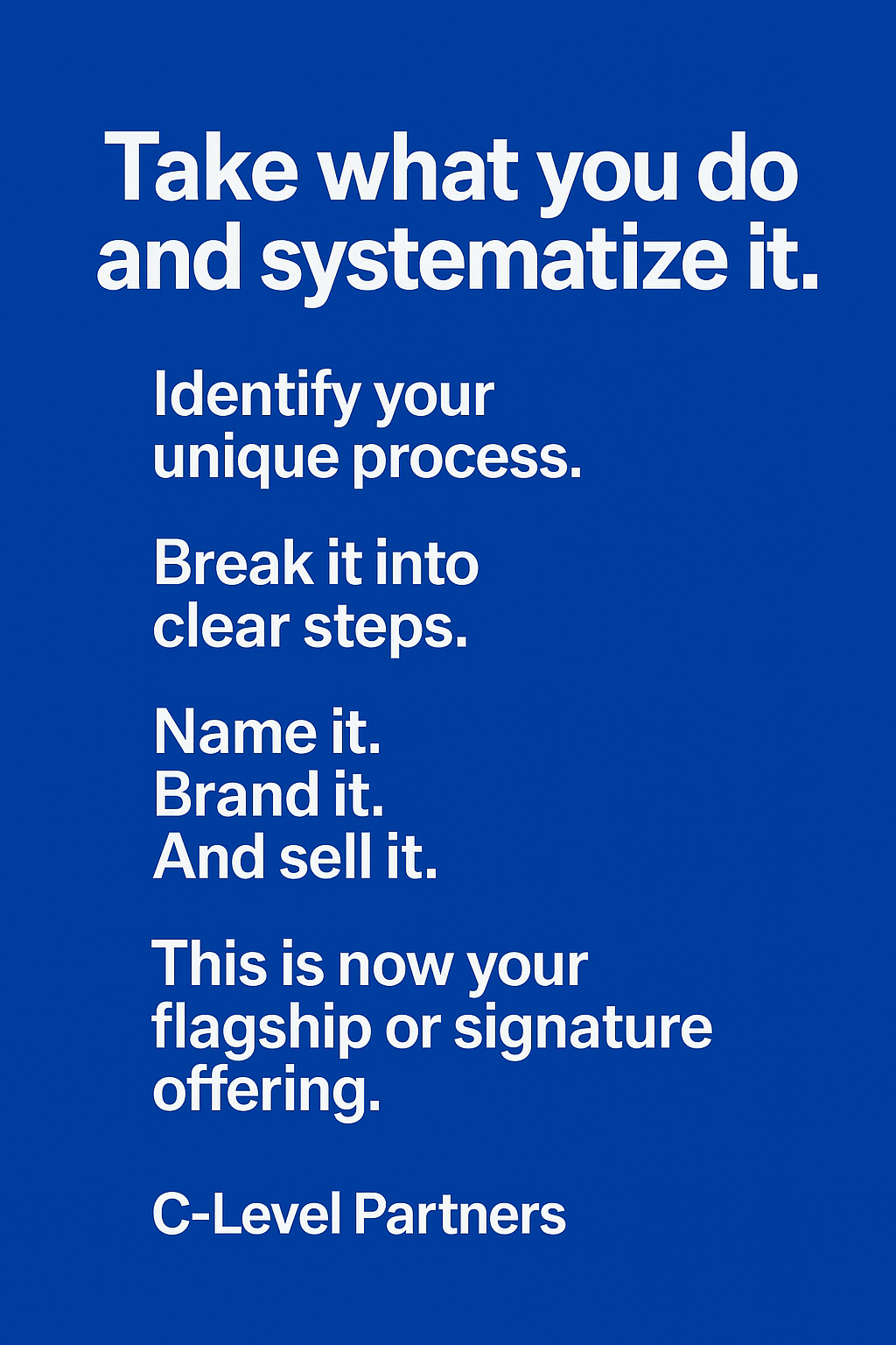 Create a Proprietary System to Win at Sales